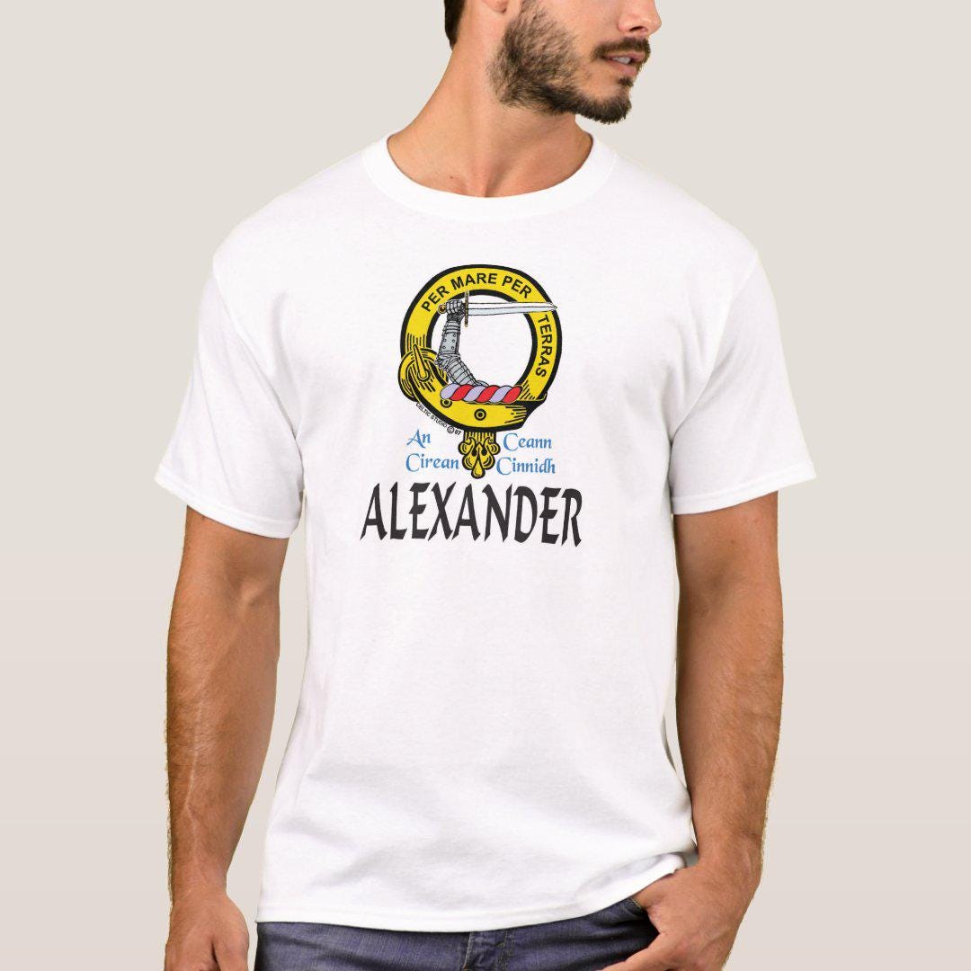 Alexander Scottish Clan Crest Full T-Shirt, Family Crest Shirt