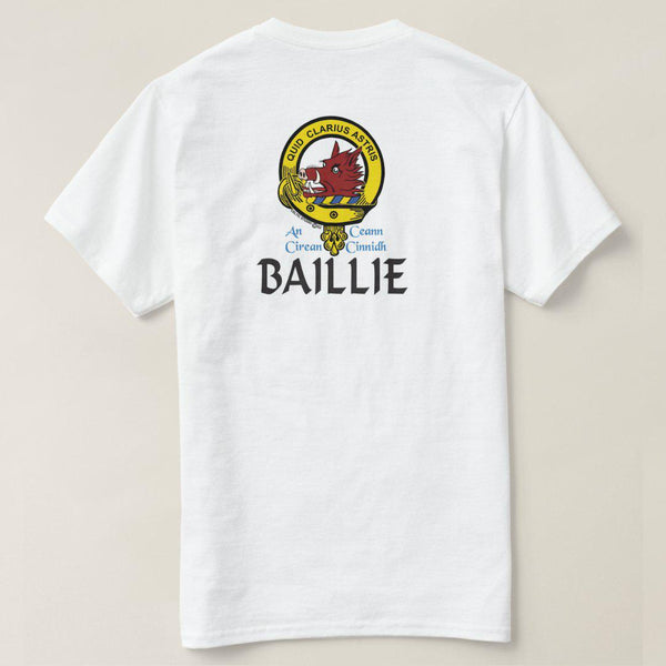 Baillie Scottish Clan Crest Full T-Shirt, Family Crest Shirt