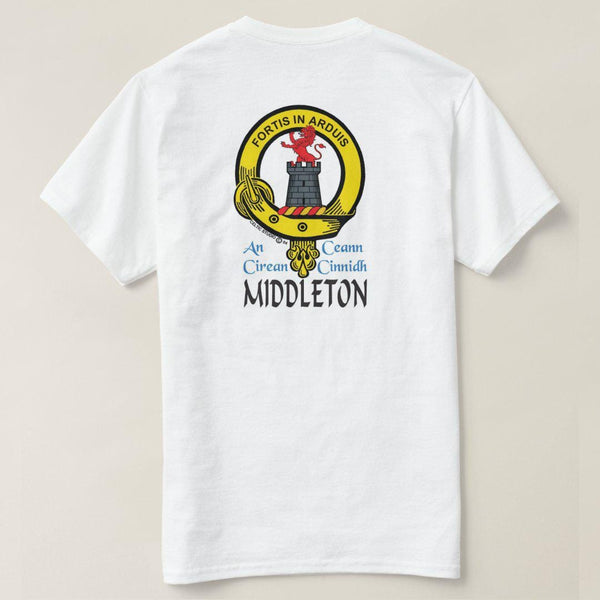 Middleton Scottish Clan Crest Full T-Shirt, Family Crest Shirt