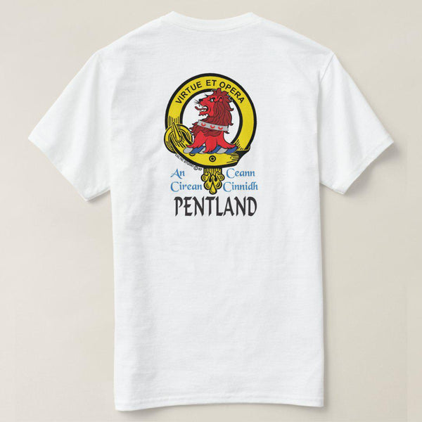 Pentland Scottish Clan Crest Full T-Shirt, Family Crest Shirt