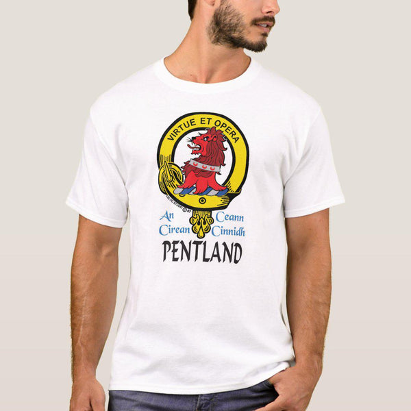 Pentland Scottish Clan Crest Full T-Shirt, Family Crest Shirt