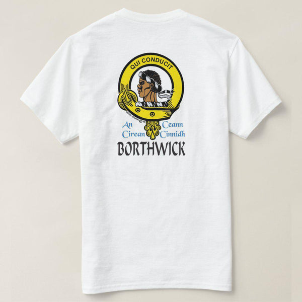 Borthwick Scottish Clan Crest Full T-Shirt, Family Crest Shirt