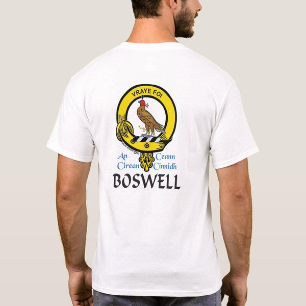 Boswell Scottish Clan Crest Full T-Shirt, Family Crest Shirt