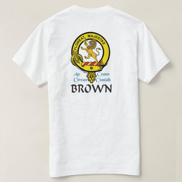 Brown Scottish Clan Crest Full T-Shirt, Family Crest Shirt
