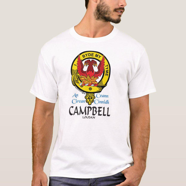 Campbell Loudoun Scottish Clan Crest Full T-Shirt, Family Crest Shirt