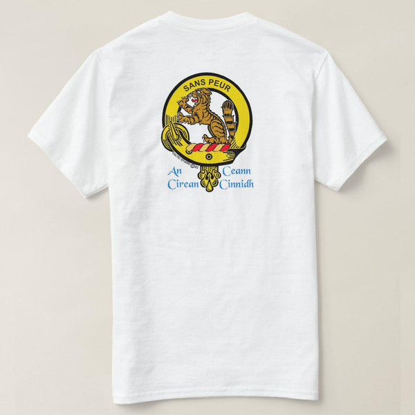 Sutherland Scottish Clan Crest Full T-Shirt, Family Crest Shirt