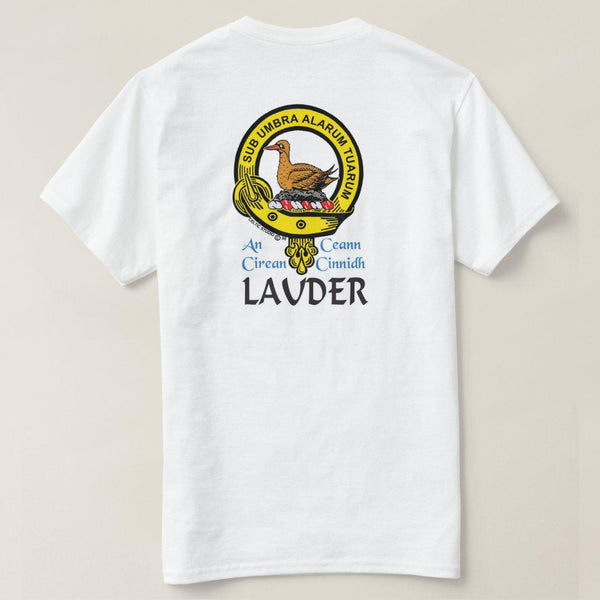 Lauder Scottish Clan Crest Full T-Shirt, Family Crest Shirt