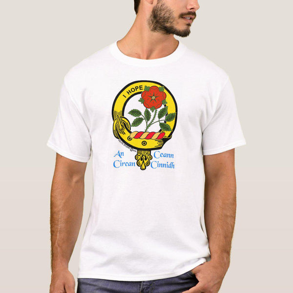Learmont Rose Scottish Clan Crest Full T-Shirt, Family Crest Shirt