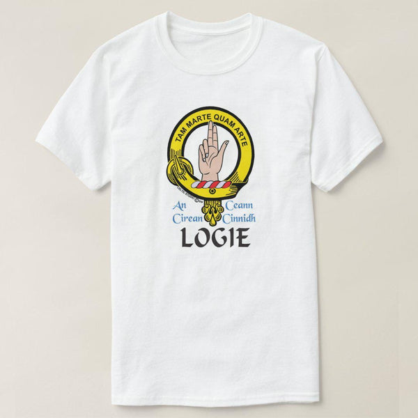 Logie Scottish Clan Crest Full T-Shirt, Family Crest Shirt