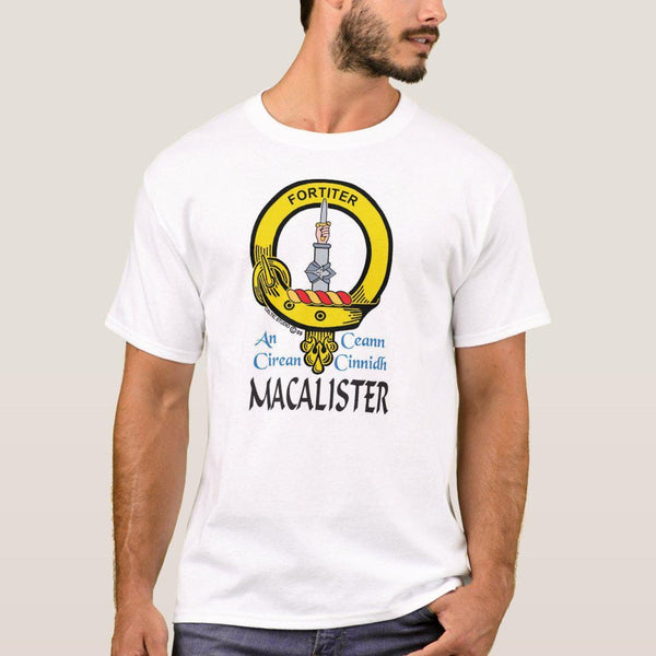 MacAlister Scottish Clan Crest Full T-Shirt, Family Crest Shirt