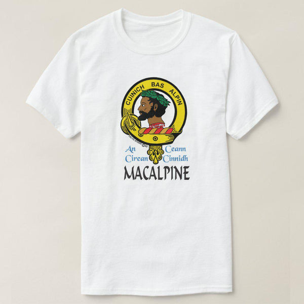 MacAlpine Scottish Clan Crest Full T-Shirt, Family Crest Shirt