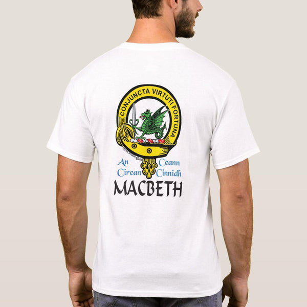 Macbeth Scottish Clan Crest Full T-Shirt, Family Crest Shirt