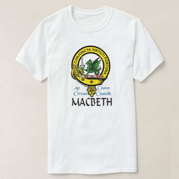 Macbeth Scottish Clan Crest Full T-Shirt, Family Crest Shirt