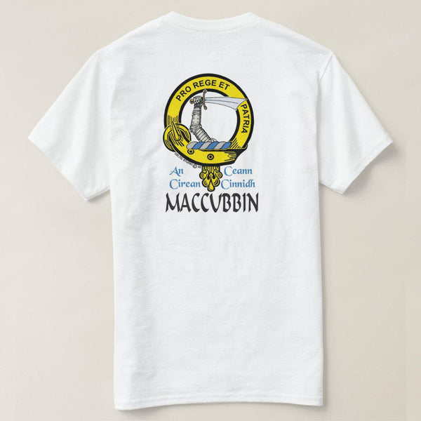 MacCubbin Scottish Clan Crest Full T-Shirt, Family Crest Shirt
