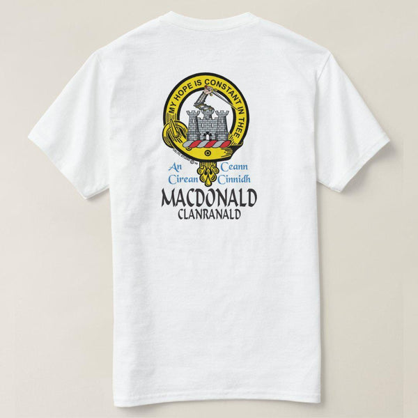 MacDonald Clanranald Scottish Clan Crest Full T-Shirt, Family Crest Shirt