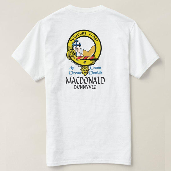 MacDonald Dunnyveg Scottish Clan Crest Full T-Shirt, Family Crest Shirt