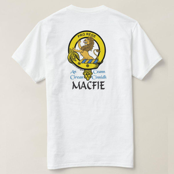 MacFie Scottish Clan Crest Full T-Shirt, Family Crest Shirt
