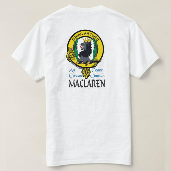MacLaren Scottish Clan Crest Full T-Shirt, Family Crest Shirt