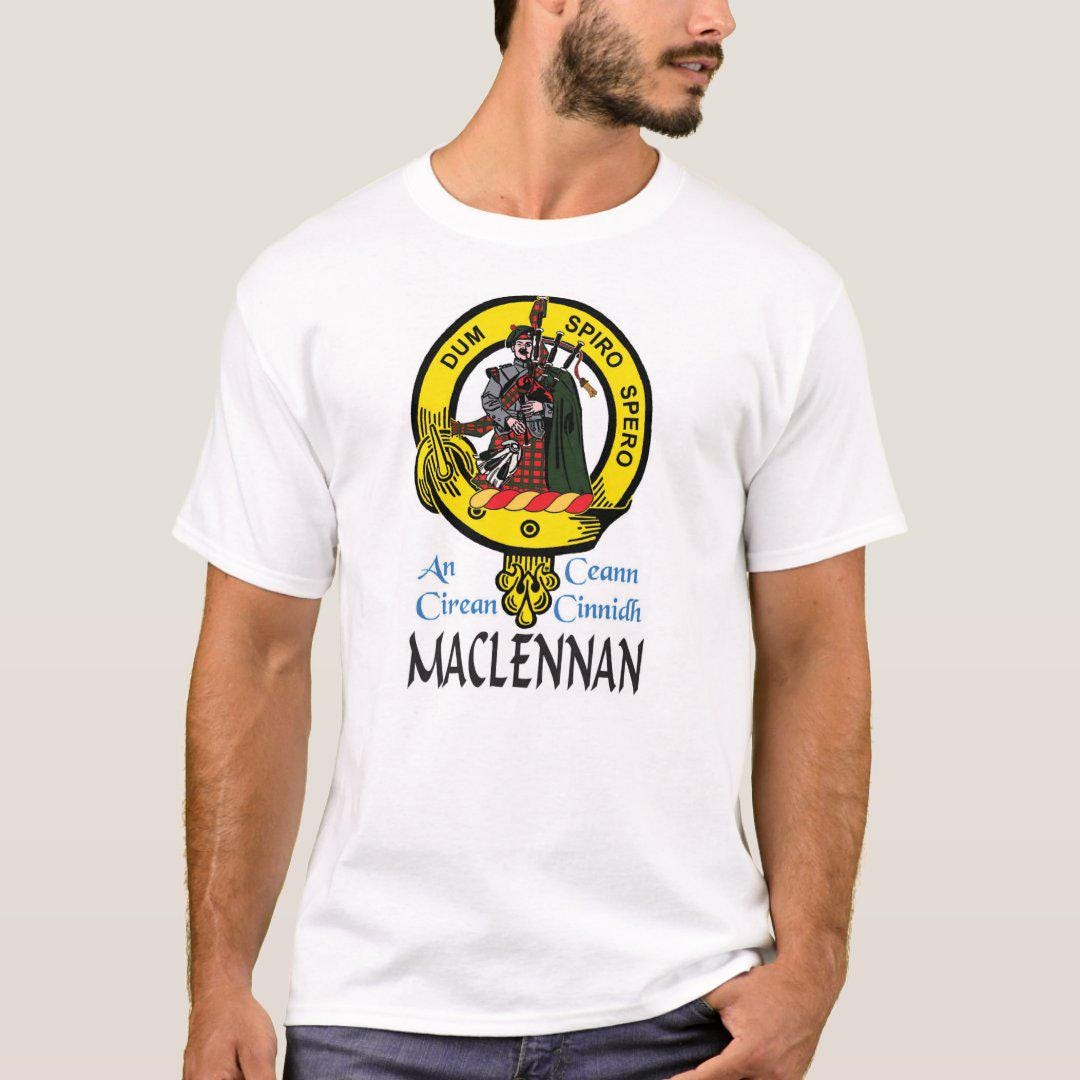 MacLennan Scottish Clan Crest Full T-Shirt, Family Crest Shirt
