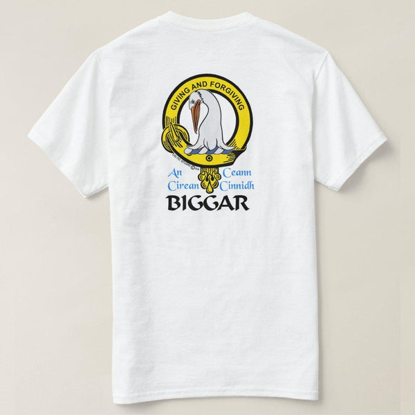 Biggar Scottish Clan Crest Full T-Shirt, Family Crest Shirt