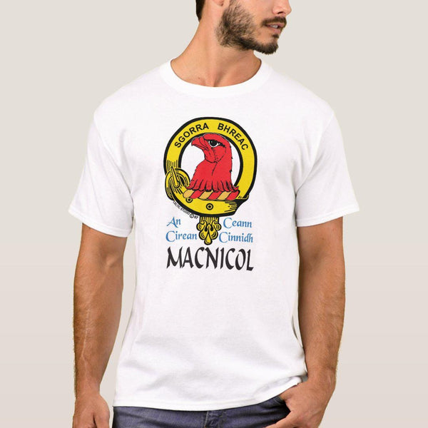 MacNicol Scottish Clan Crest Full T-Shirt, Family Crest Shirt