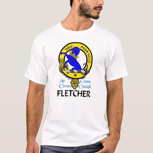 Fletcher Hound Scottish Clan Crest Full T-Shirt, Family Crest Shirt