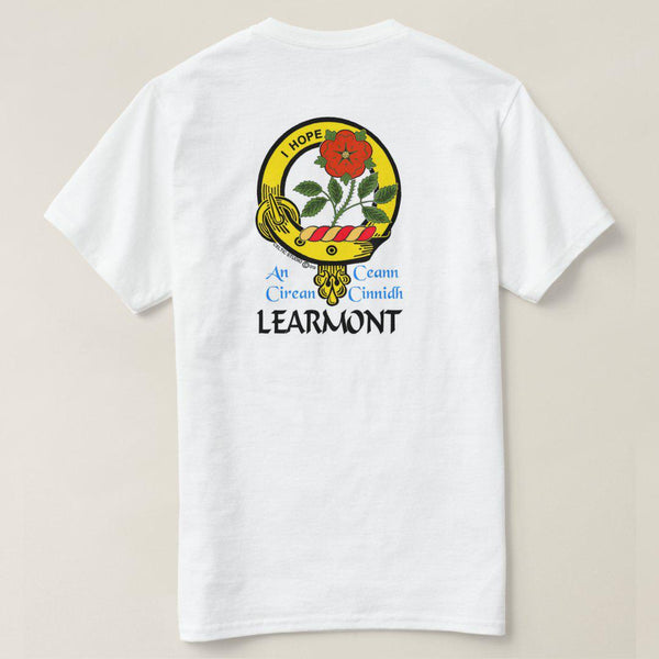 Learmont Rose Scottish Clan Crest Full T-Shirt, Family Crest Shirt