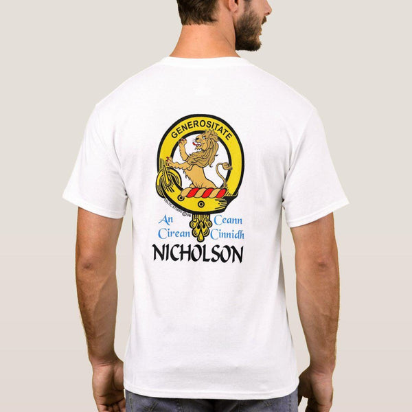 Nicholson Lion Scottish Clan Crest Full T-Shirt, Family Crest Shirt