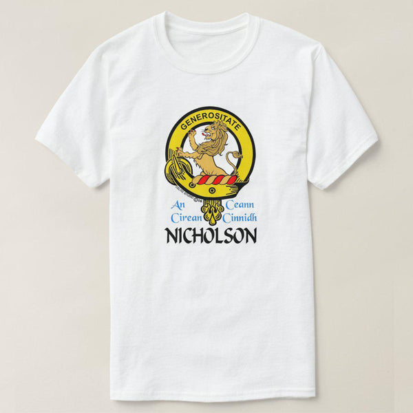 Nicholson Lion Scottish Clan Crest Full T-Shirt, Family Crest Shirt