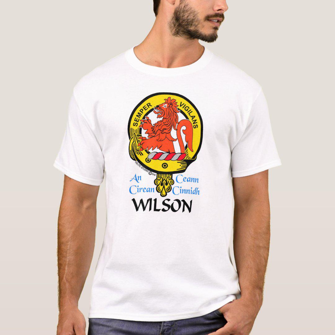 Wilson (Lion) Scottish Clan Crest Full T-Shirt, Family Crest Shirt