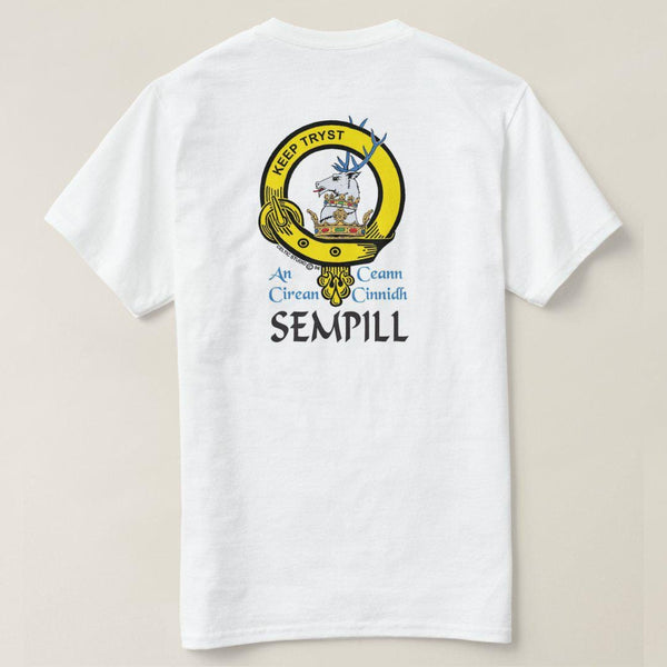 Sempill Scottish Clan Crest Full T-Shirt, Family Crest Shirt