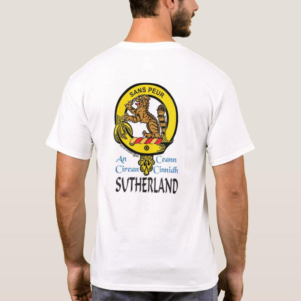 Sutherland Scottish Clan Crest Full T-Shirt, Family Crest Shirt