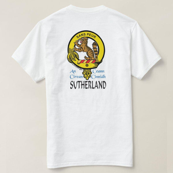 Sutherland Scottish Clan Crest Full T-Shirt, Family Crest Shirt