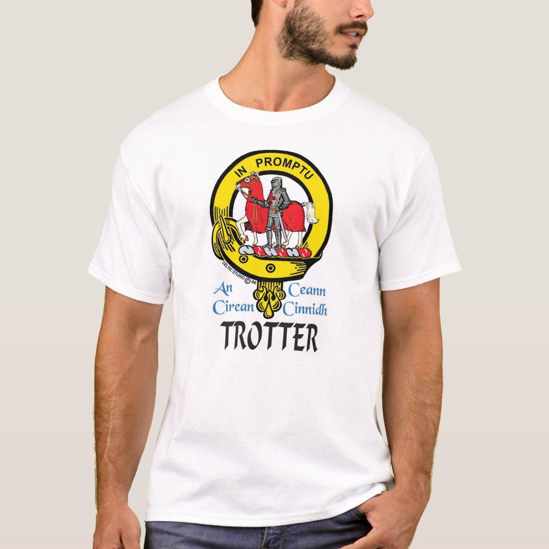 Trotter Scottish Clan Crest Full T-Shirt, Family Crest Shirt