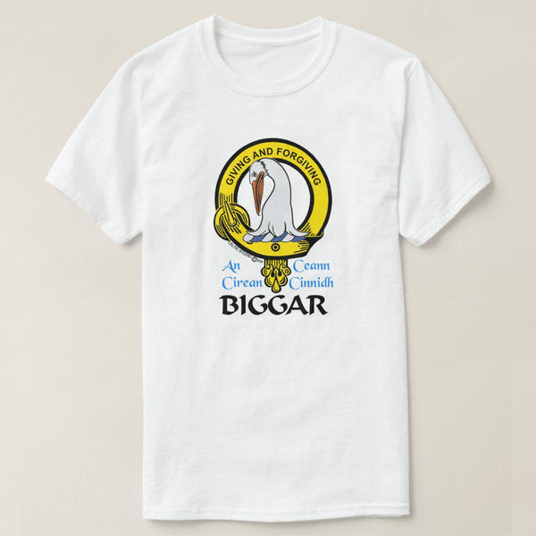 Biggar Scottish Clan Crest Full T-Shirt, Family Crest Shirt
