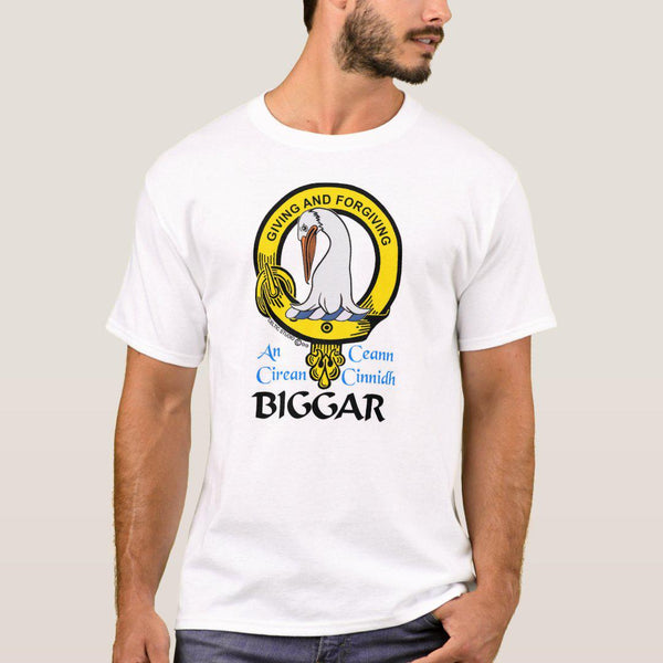 Biggar Scottish Clan Crest Full T-Shirt, Family Crest Shirt