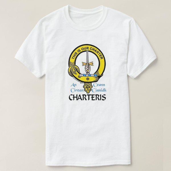 Charteris Scottish Clan Crest Full T-Shirt, Family Crest Shirt