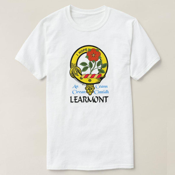 Learmont Rose Scottish Clan Crest Full T-Shirt, Family Crest Shirt