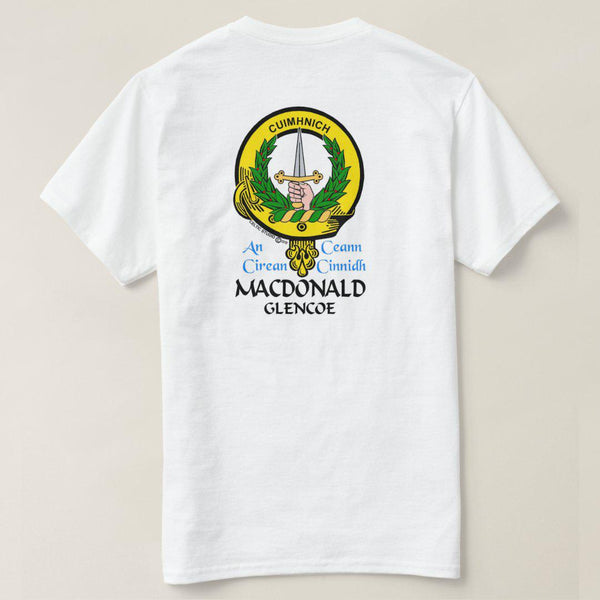 Macdonald Glencoe Scottish Clan Crest Full T-Shirt, Family Crest Shirt