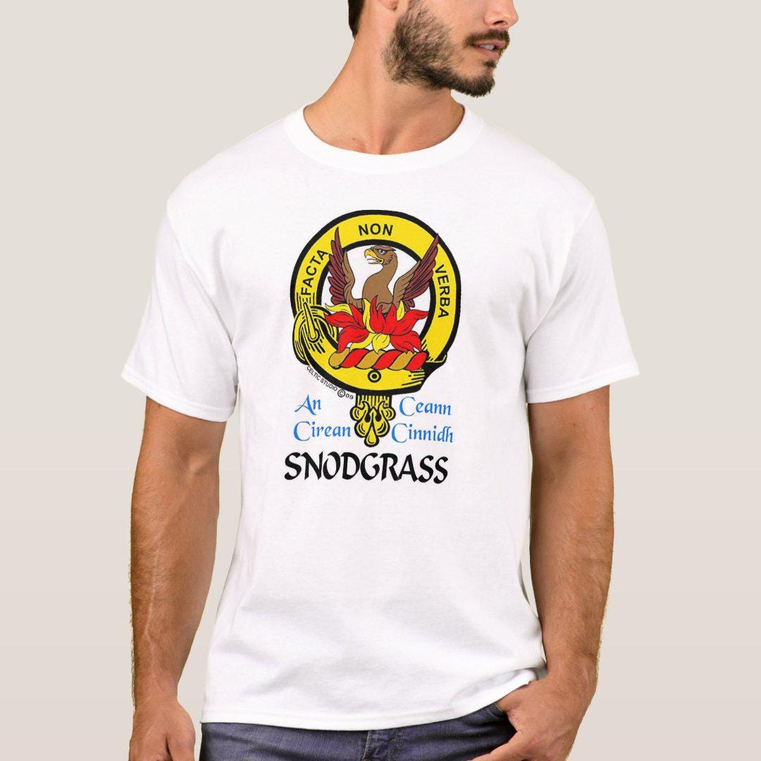 Snodgrass Scottish Clan Crest Full T-Shirt, Family Crest Shirt