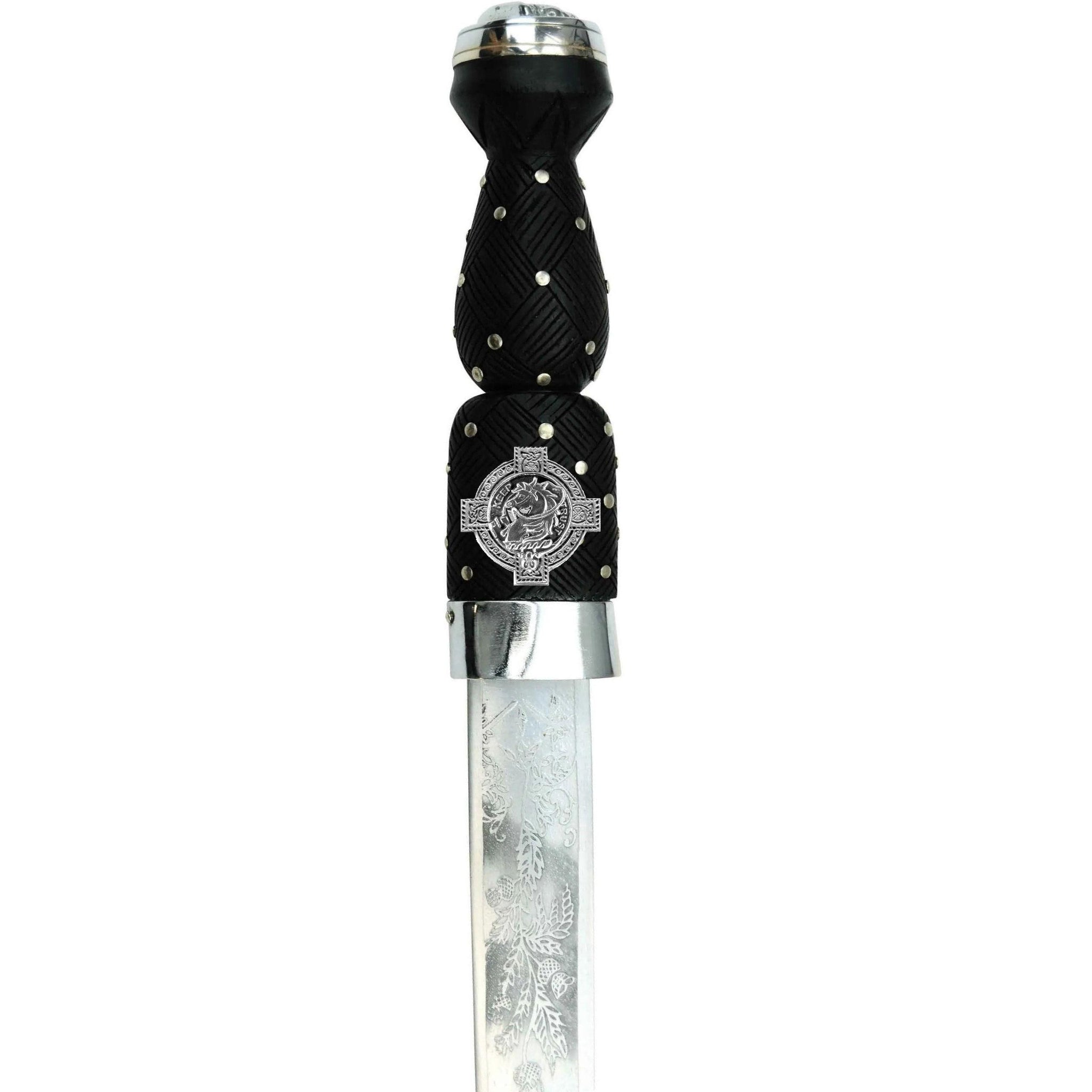Hepburn Scottish Highland Dirk with Clan Crest