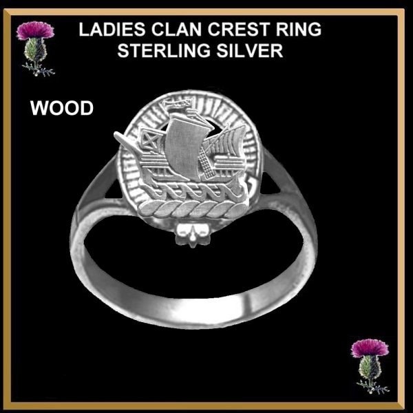 Scottish Ladies Clan Crest Ring LC200 Silver and Gold All Clans