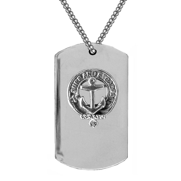 Clark Scottish Clan Crest Stainless Steel Dog Tag