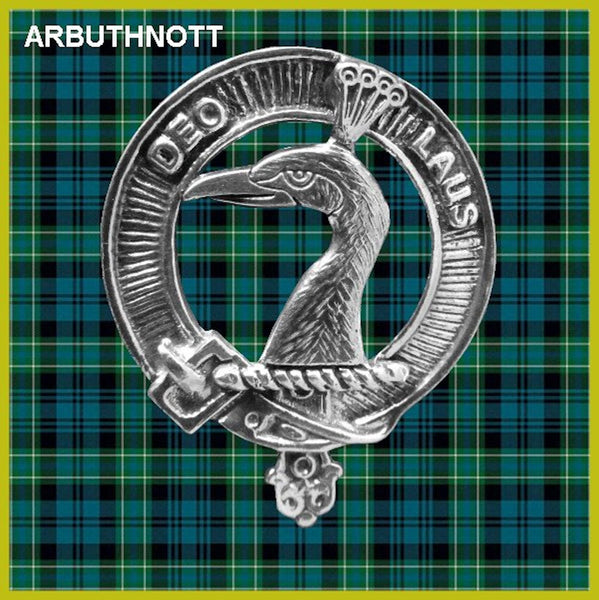 Arbuthnott Clan Crest Badge Glass Beer Mug