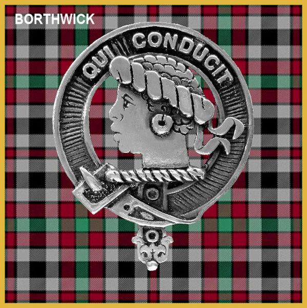 Borthwick Clan Crest Badge Glass Beer Mug