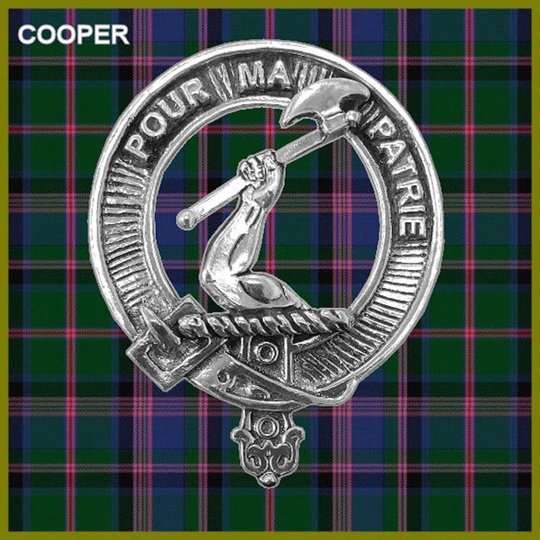 Cooper Clan Crest Badge Glass Beer Mug