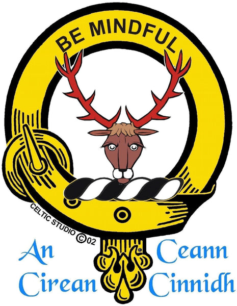 Calder Clan Crest Badge Glass Beer Mug