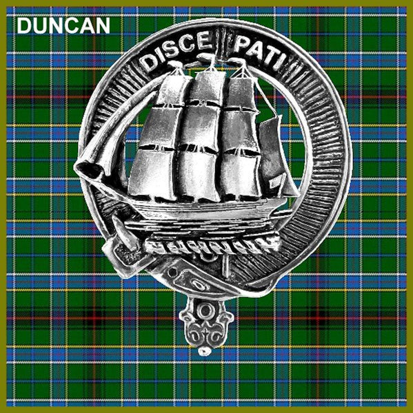 Duncan Clan Crest Badge Glass Beer Mug