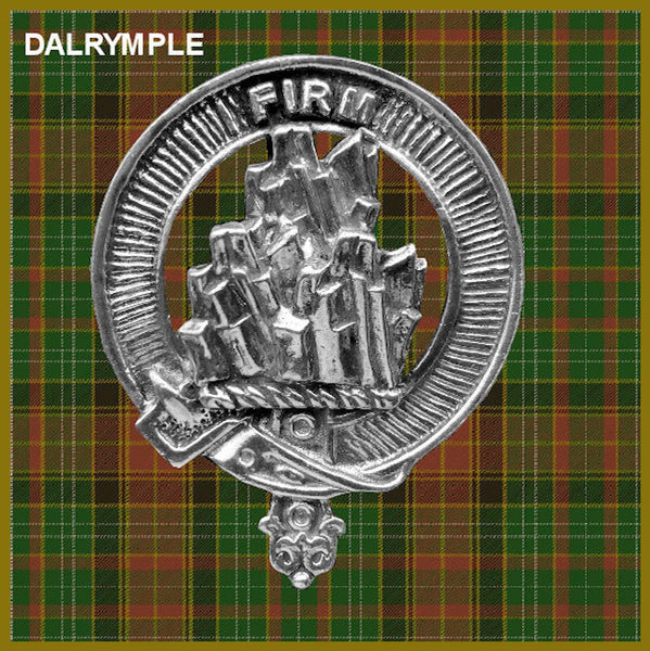 Dalrymple Clan Crest Badge Glass Beer Mug