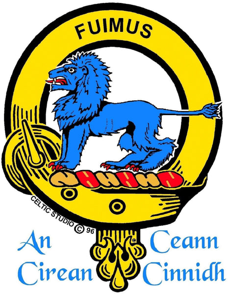 Bruce Clan Crest Badge Glass Beer Mug